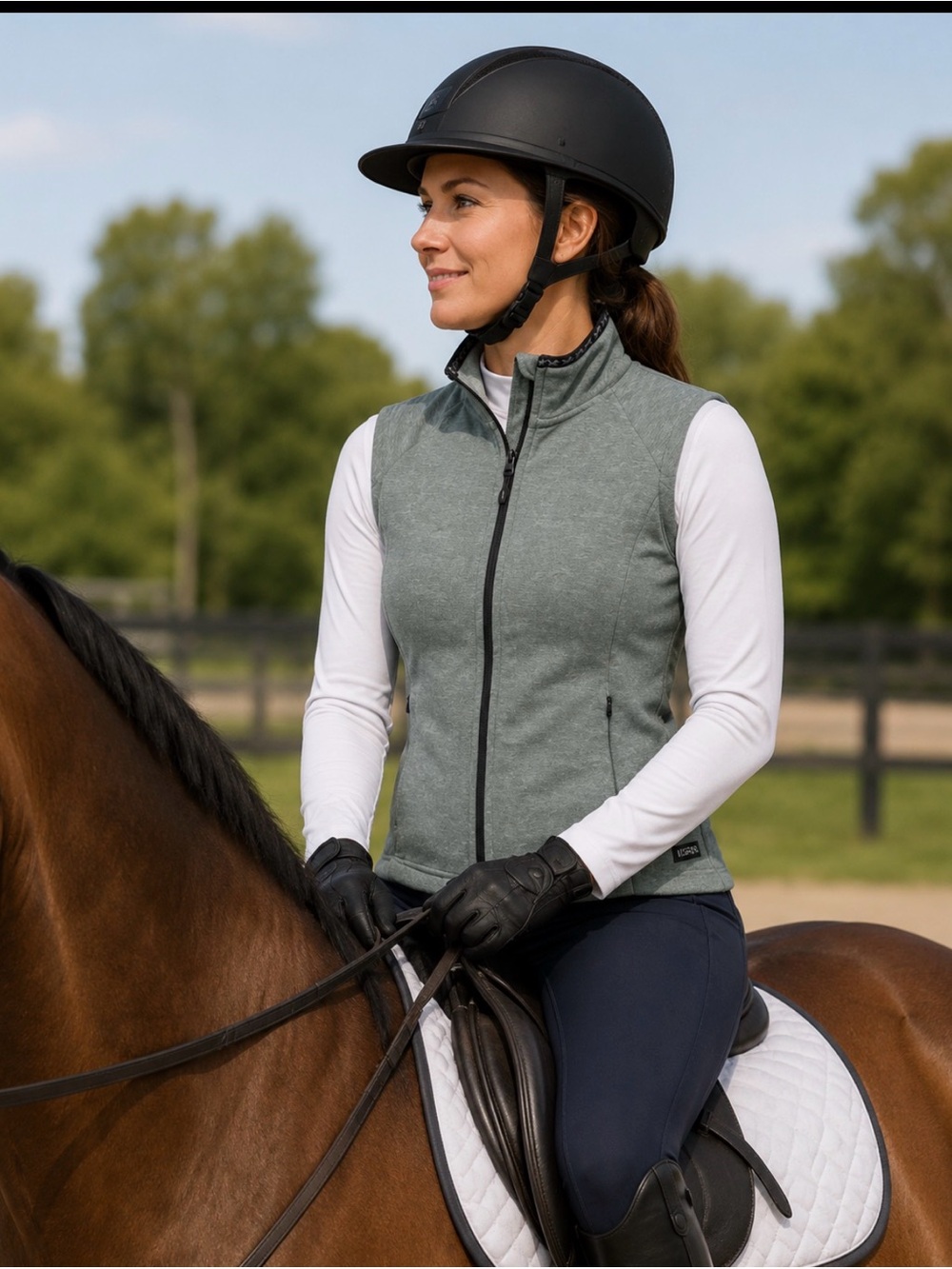 Kerrits Equestrian Sleeveless Riding Vest Fleece Lined Full Zip Size Small NWT
